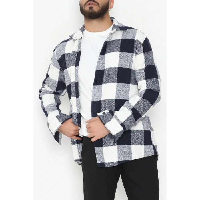 Ekoseli Erkek Oduncu Gömlek Lacibeyaz - 42309.2085.