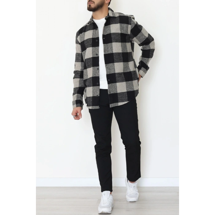 Ekoseli Erkek Oduncu Gömlek Siyahbej - 42309.2085.