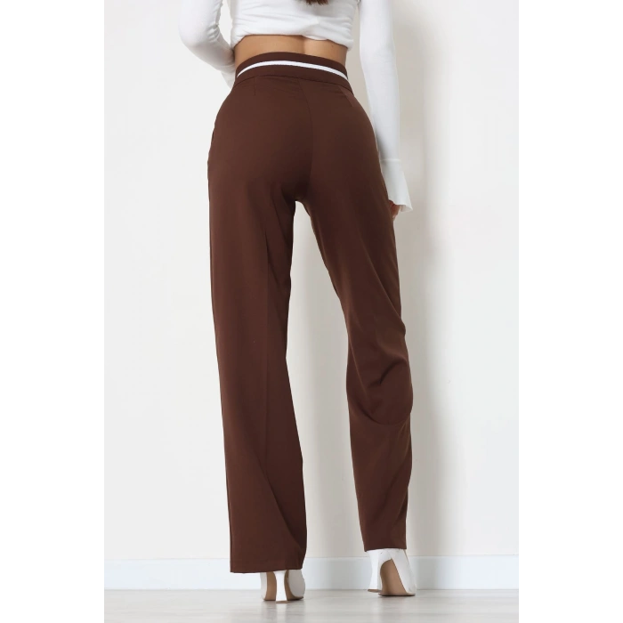Ekstraforlu Palazzo Pantolon Kahve1 - 50054.1920.