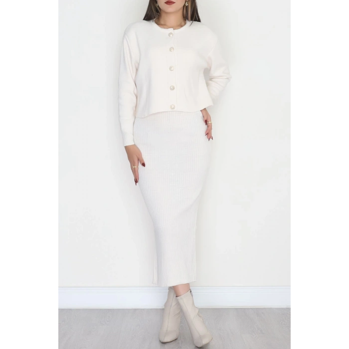 Elbise Ceket Triko Takım Latte - 3064.1577.