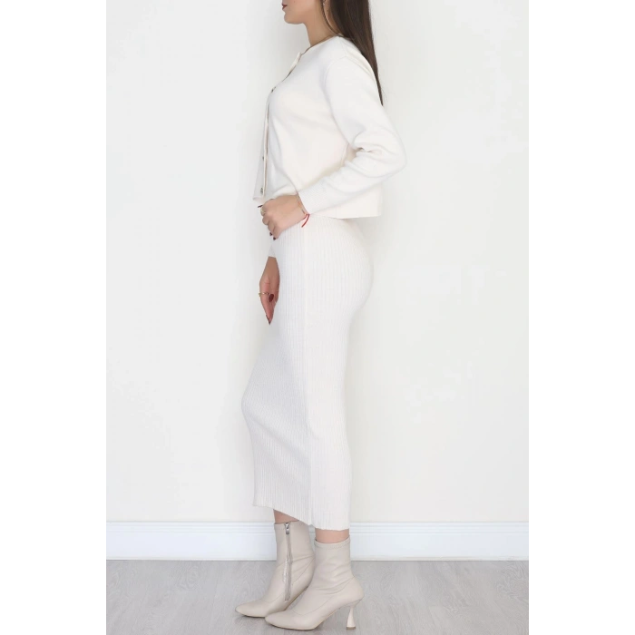 Elbise Ceket Triko Takım Latte - 3064.1577.