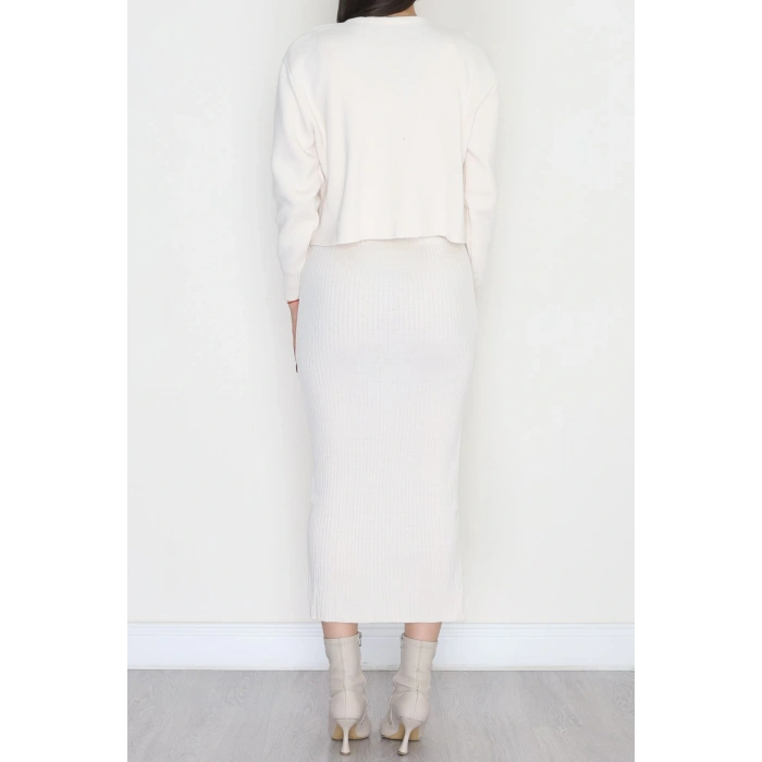 Elbise Ceket Triko Takım Latte - 3064.1577.