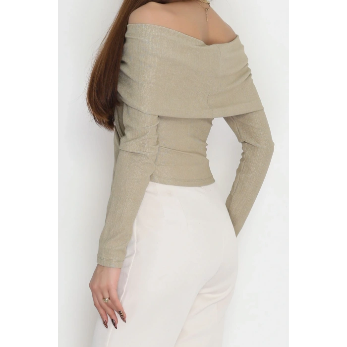 Elegant Kumaş Toka Detay Bluz Çağla - 70872.1918.