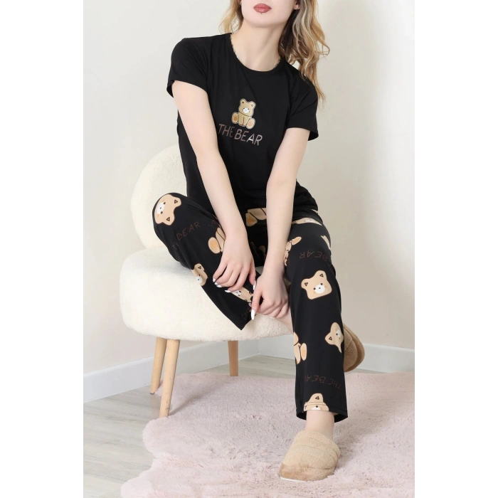 Enjeksiyon Baskı Milan Kumaş Pijama Takımı Ayıkafa - 630.1287.