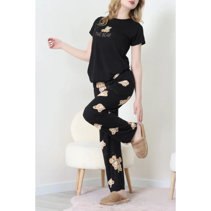 Enjeksiyon Baskı Milan Kumaş Pijama Takımı Ayıkafa - 630.1287.