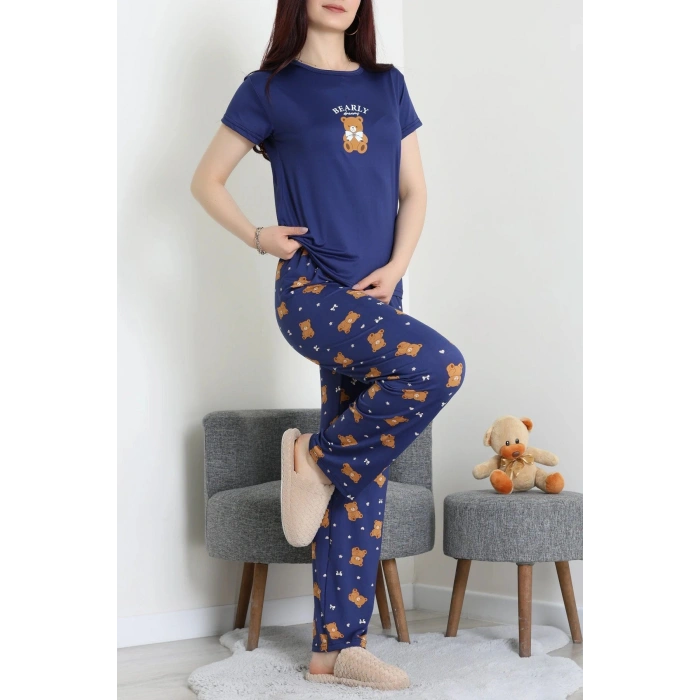 Enjeksiyon Baskı Milan Kumaş Pijama Takımı Laciayı - 630.1287.