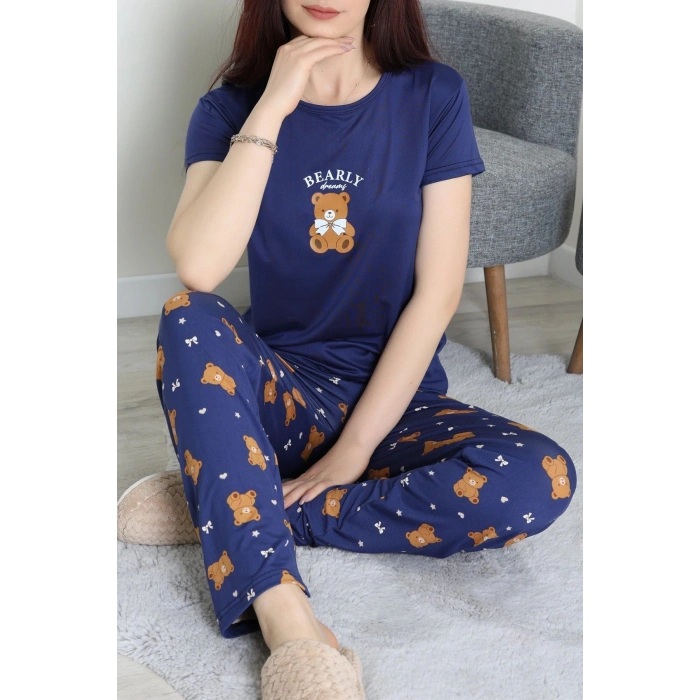 Enjeksiyon Baskı Milan Kumaş Pijama Takımı Laciayı - 630.1287.