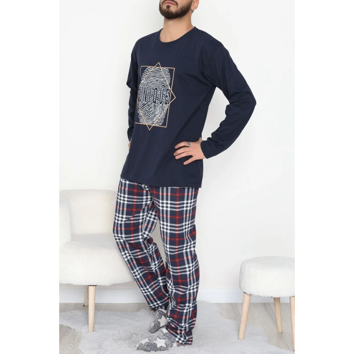 Erkek Pijama Takımı Lacivert1 - 53544.1838.