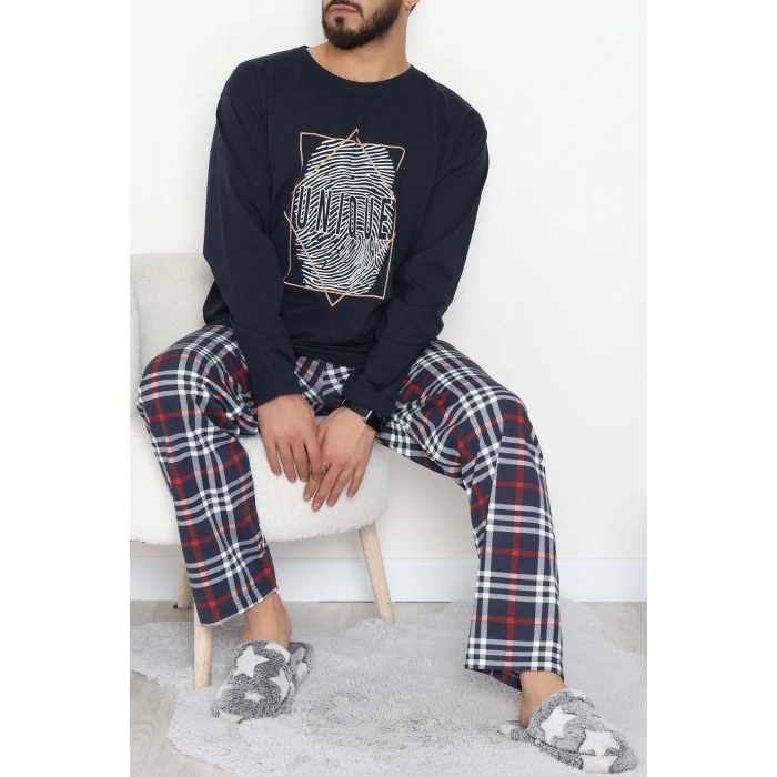 Erkek Pijama Takımı Lacivert1 - 53544.1838.