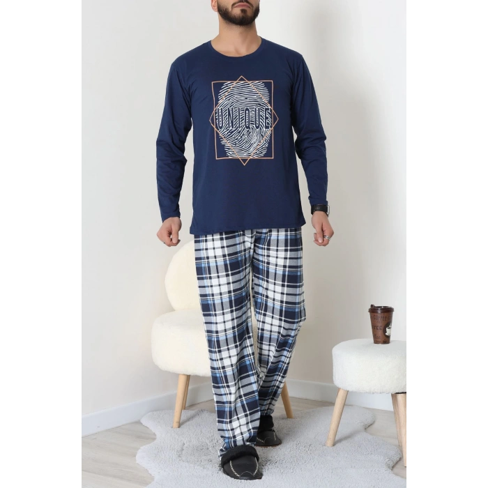 Erkek Pijama Takımı Lacivert3 - 53544.1838.