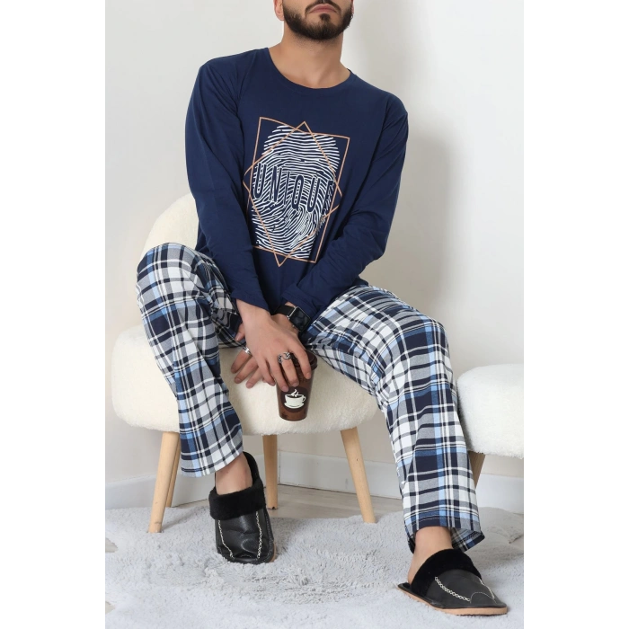 Erkek Pijama Takımı Lacivert3 - 53544.1838.