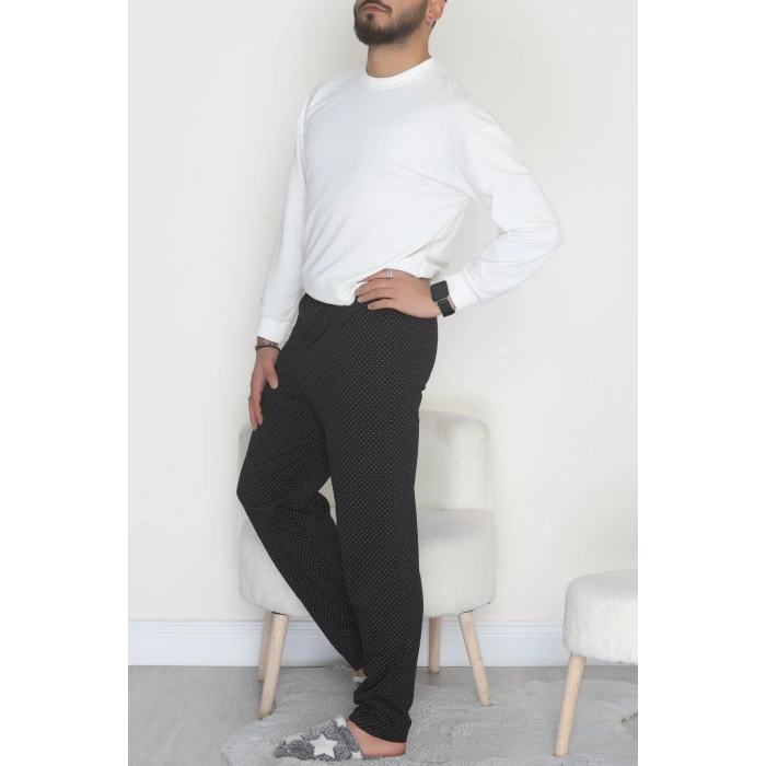 Erkek Süprem Cepsiz Pijama Altı Siyah - 42671.1952.