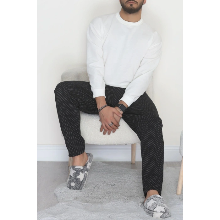 Erkek Süprem Cepsiz Pijama Altı Siyah - 42671.1952.