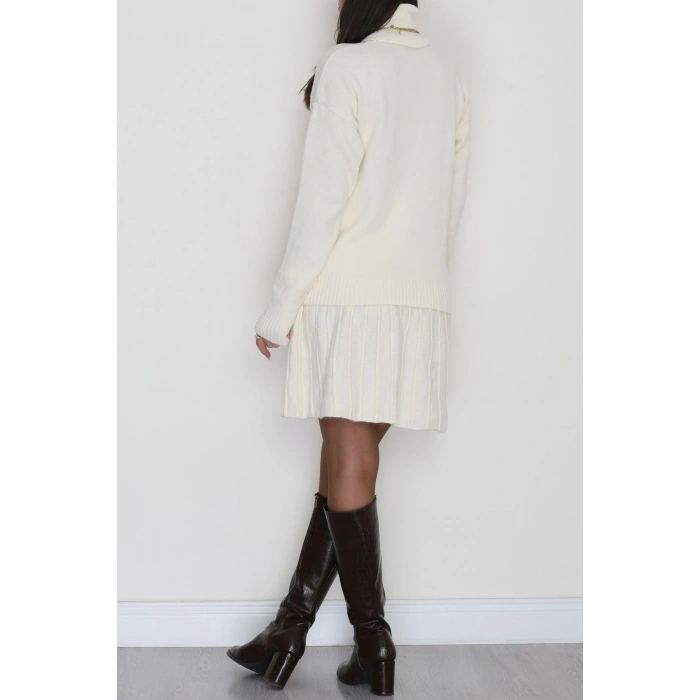 Etekli Triko Takım Bej - 8080.1247.