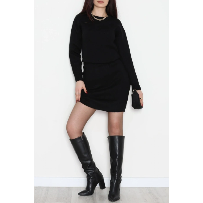 Etekli Triko Takım Siyah - 2294.1247.