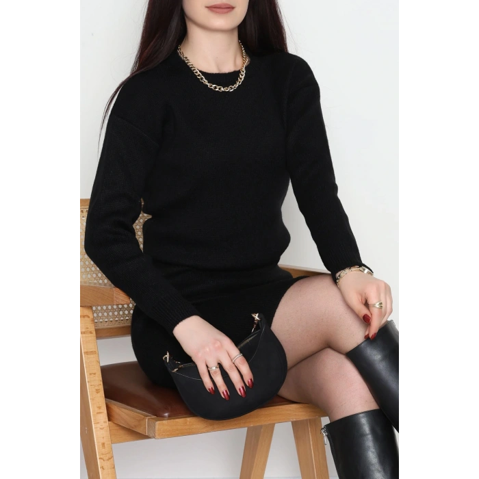 Etekli Triko Takım Siyah - 2294.1247.