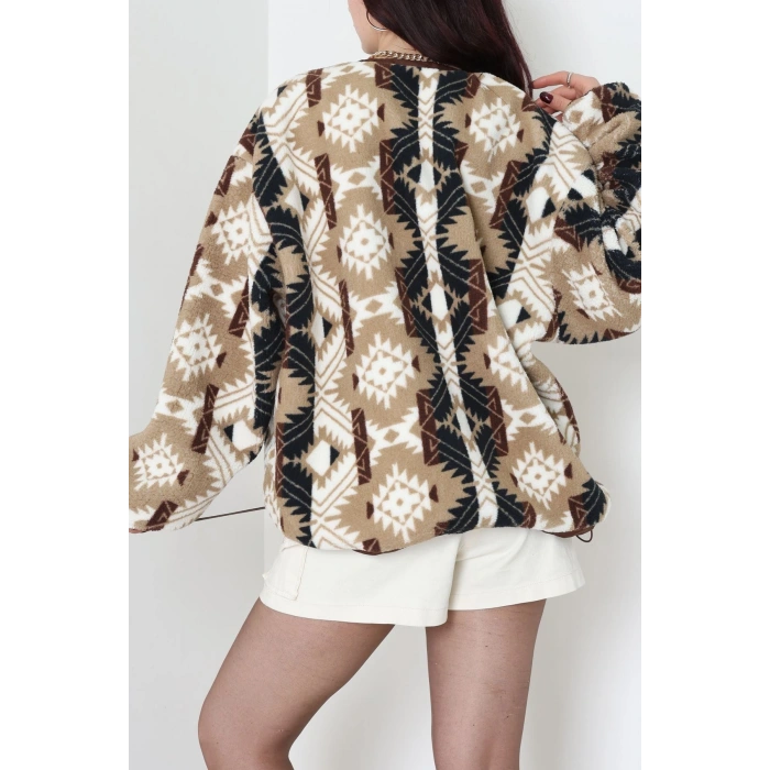 Etnik Desen Astarlı Mont Vizonkahve - 42903.1247.