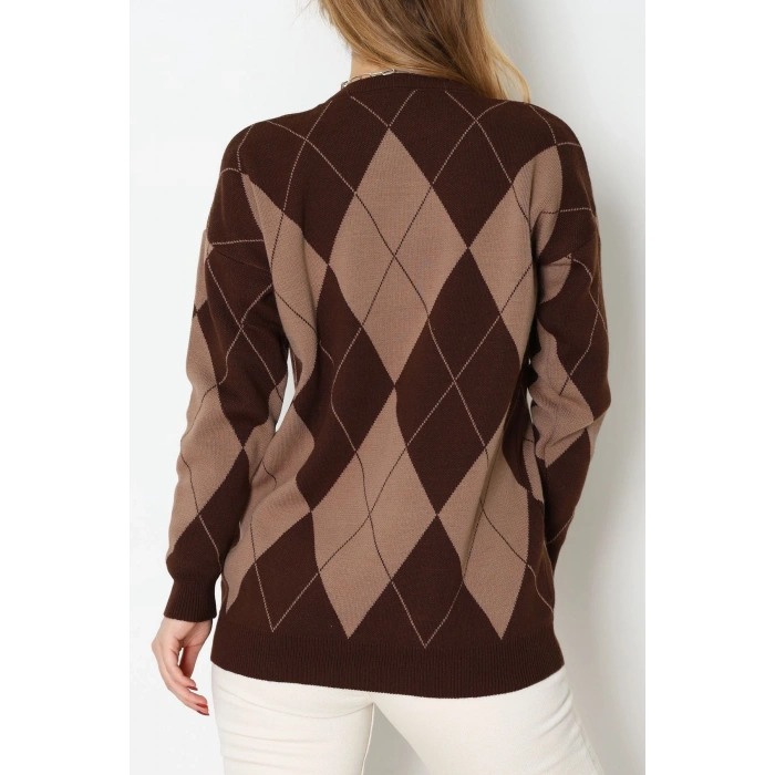 Etnik Desen Triko Kahvemocha - 3027.1577.