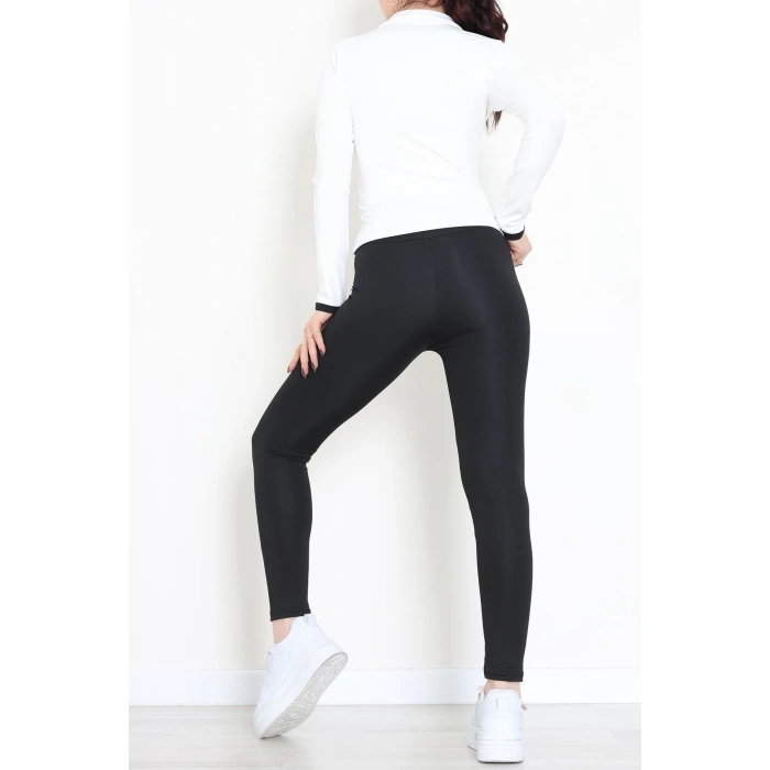 Fermuarlı Dalgıç Takım Beyazsiyah - 52198.053.