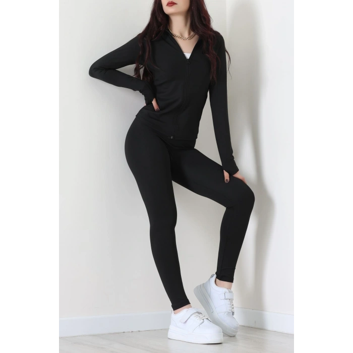 Fermuarlı Dalgıç Takım Siyah - 52197.053.