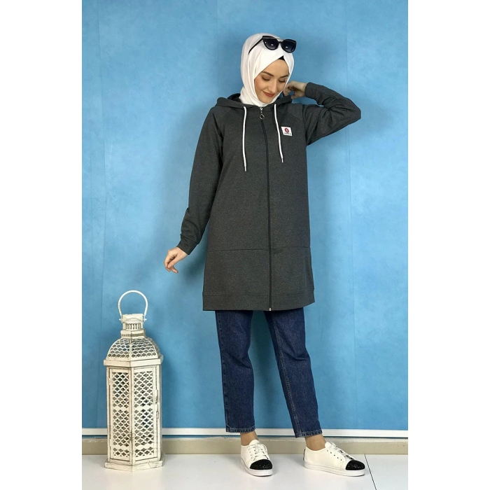 Fermuarlı Kap Antrasit