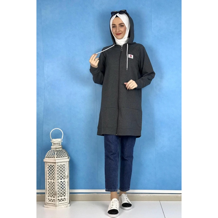 Fermuarlı Kap Antrasit