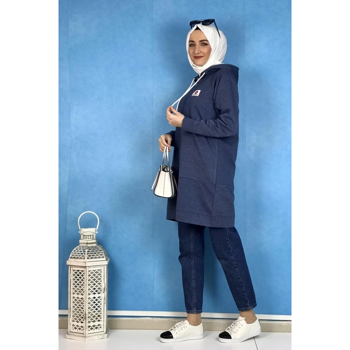 Fermuarlı Kap İndigo