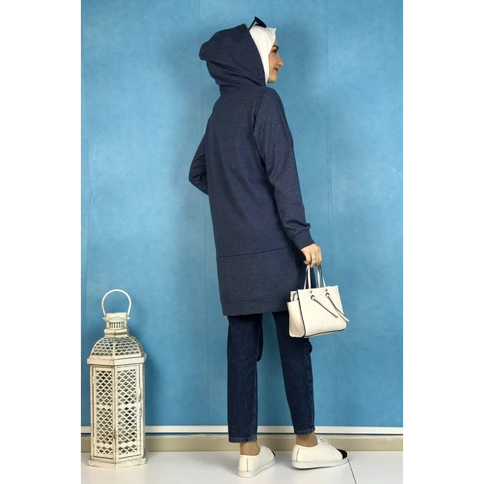 Fermuarlı Kap İndigo