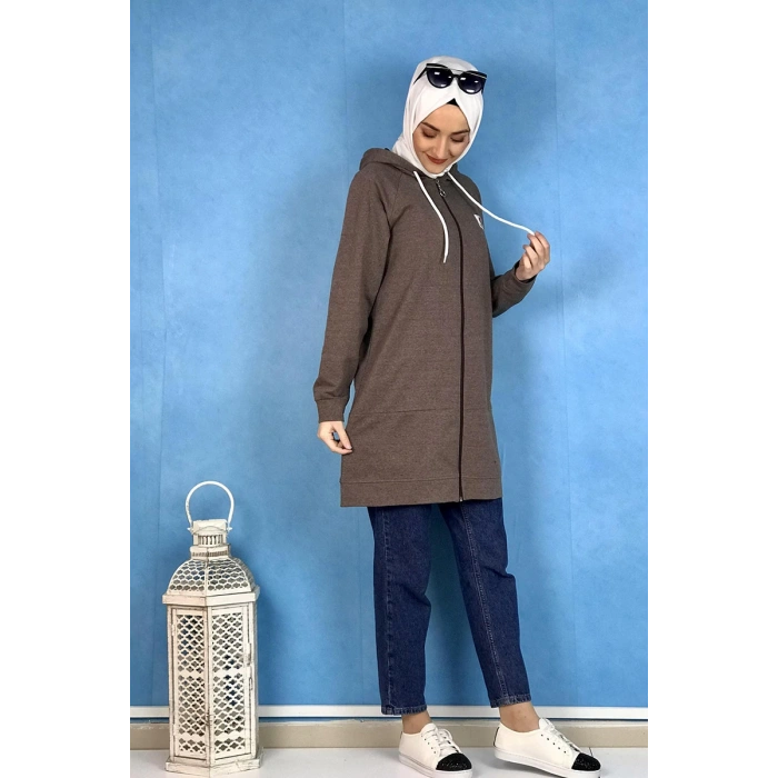 Fermuarlı Kap Kahve