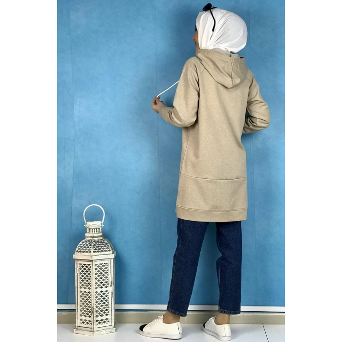 Fermuarlı Kap Vizon