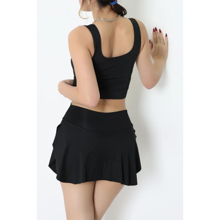 Fermuarlı Kaplı Büstiyer Siyah - 9039.125.