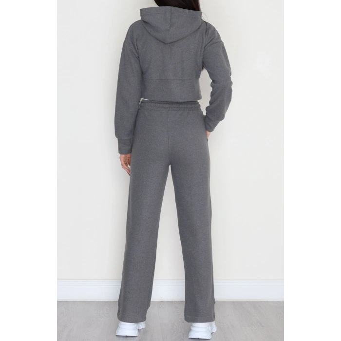 Fermuarlı Kapşonlu Selanik İkili Takım Antrasit - 42639.1567.