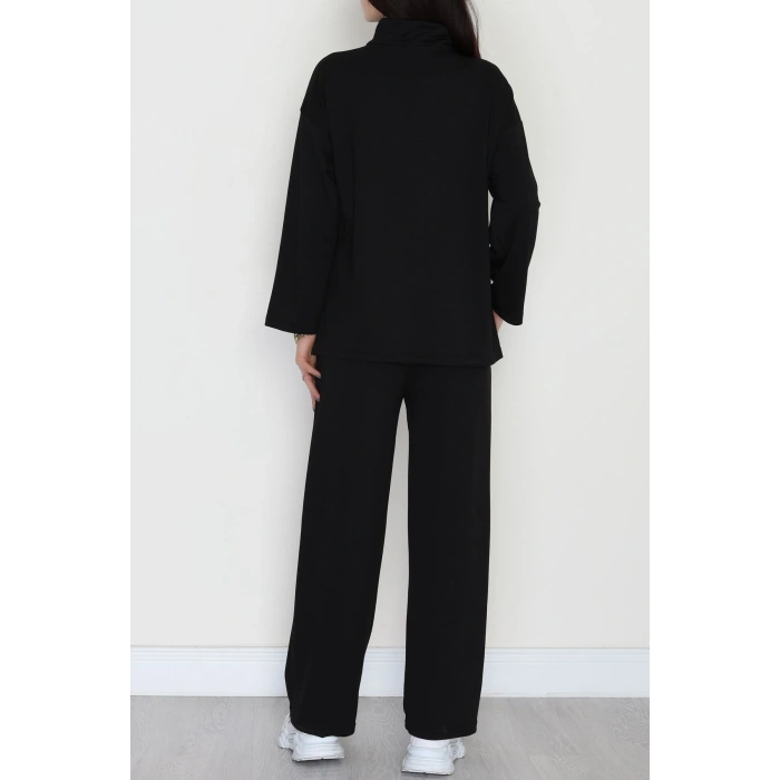 Fermuarlı Oysho Kumaş Takım Siyah - 4132.1247.