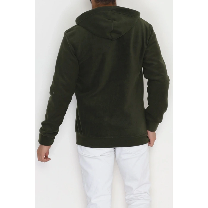 Fermuarlı Polar Erkek Sweat Haki - 42555.1937.