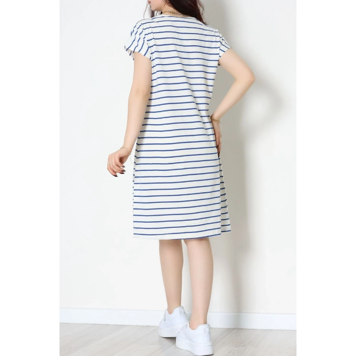 Fermuarlı Süprem Penye Elbise Beyazlaci - 70825.1567.