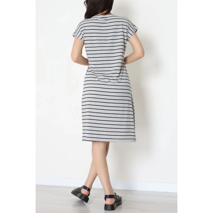 Fermuarlı Süprem Penye Elbise Grisiyah - 70825.1567.