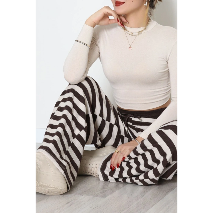 Fitilli İnterlok Pantolon Kahvetaş - 52190.1567.