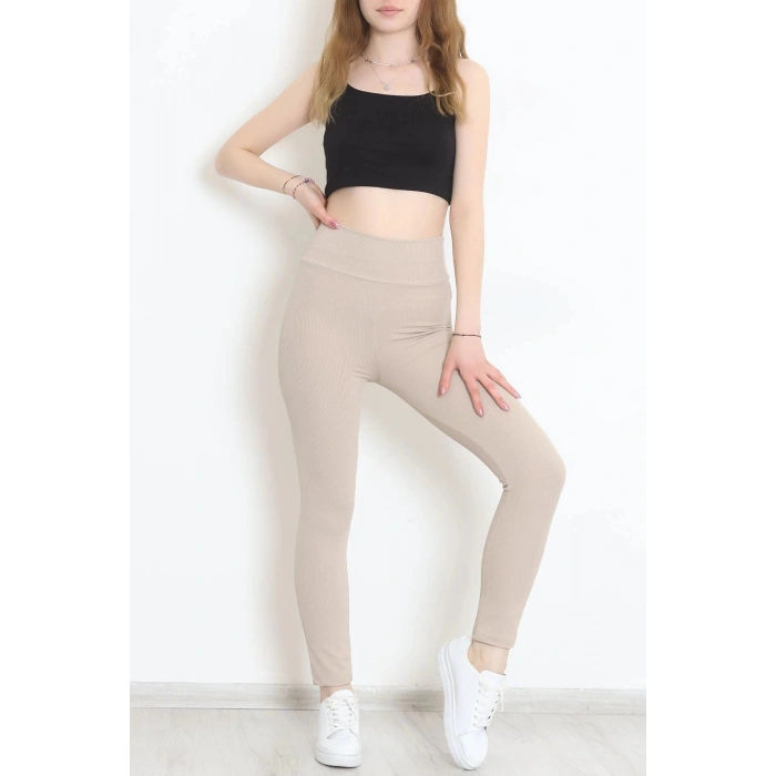 Fitilli Tayt Bej - 10751.1098.
