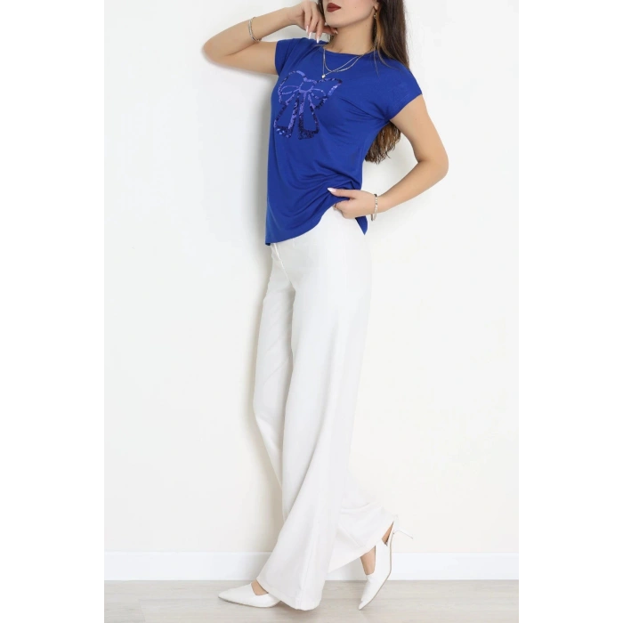 Fiyonk Baskılı Bluz Saks - 43995.599.