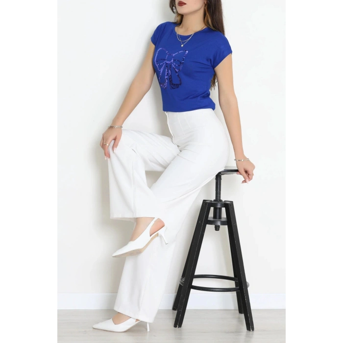 Fiyonk Baskılı Bluz Saks - 43995.599.