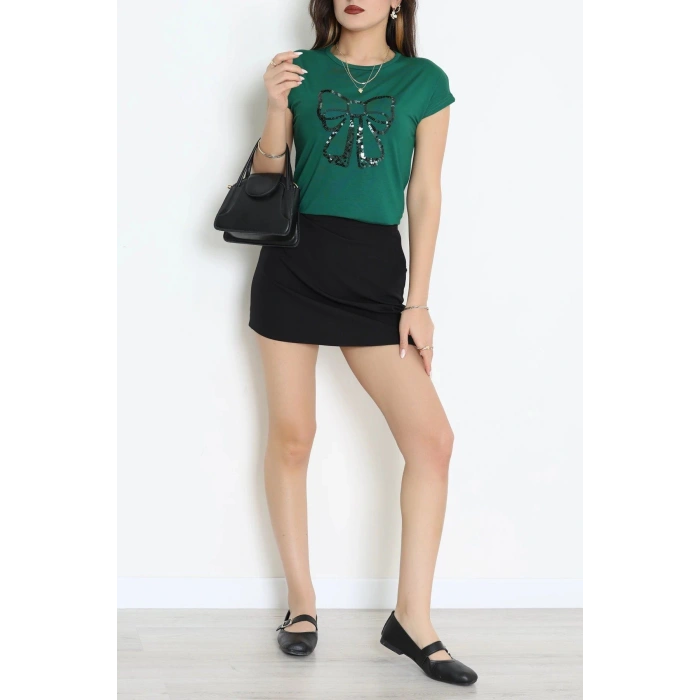 Fiyonk Baskılı Bluz Yeşil - 43995.599.