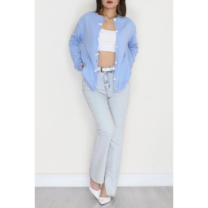 Fiyonk Detay Triko Hırka Bebemavi - 2396.1247.