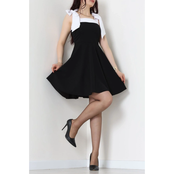 Fiyonk Detaylı Elbise Siyah - 583221.1592.