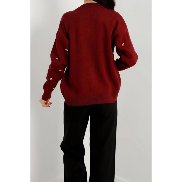 Fiyonk Detaylı Hırka Bordolatte - 3221.1577.