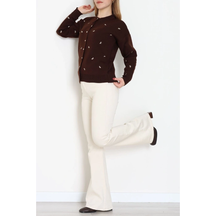 Fiyonk Detaylı Hırka Kahvelatte - 3221.1577.