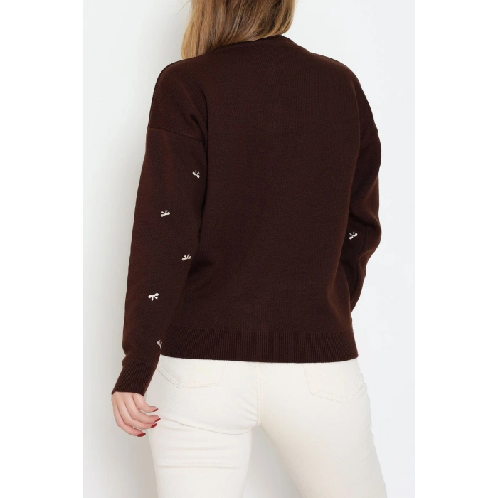 Fiyonk Detaylı Hırka Kahvelatte - 3221.1577.