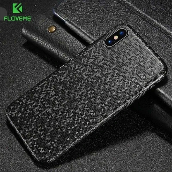 Floveme İPhone X- XS Mozaik Ultra Slim Premium Pc Fit Kılıf-(1903)