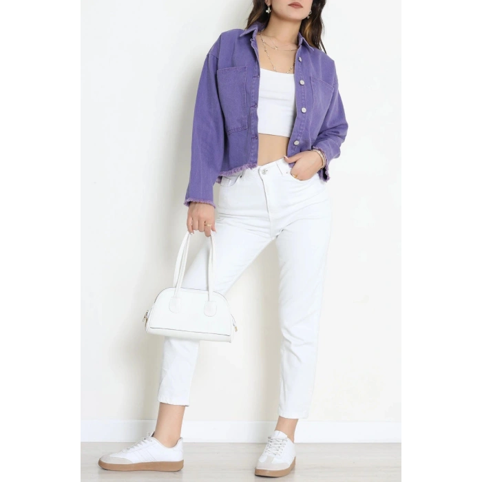 Gabardin Ceket Mor - 446.1238.