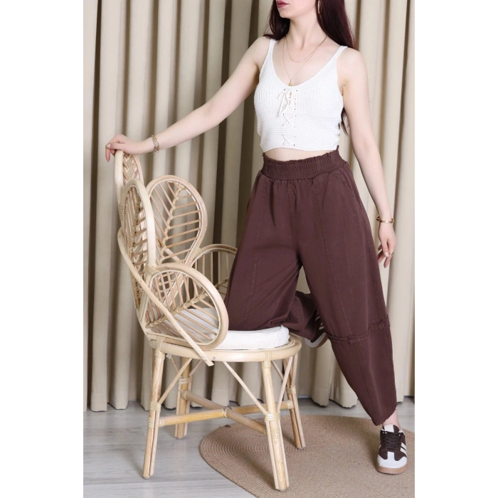 Gabardin Şalvar Pantolon Kahve - 2314015.483.
