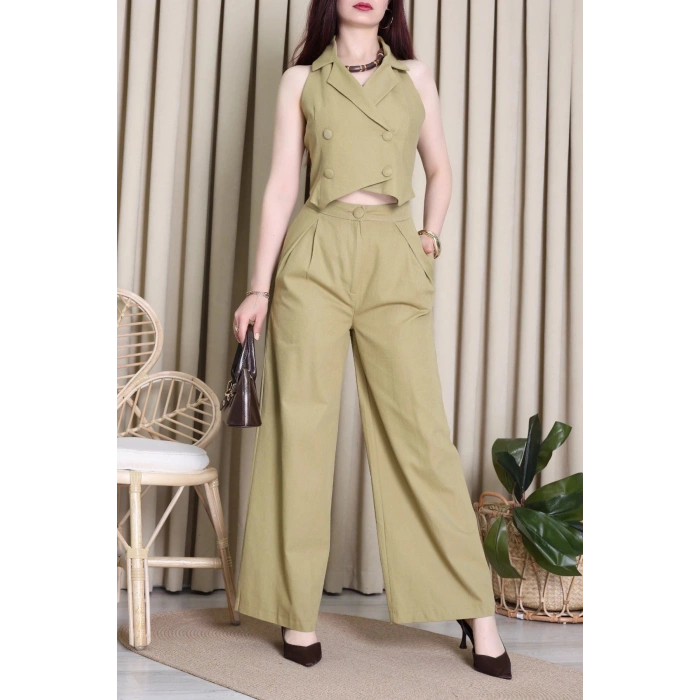 Gabardin Yelekli Takım Haki - 71341.1437.